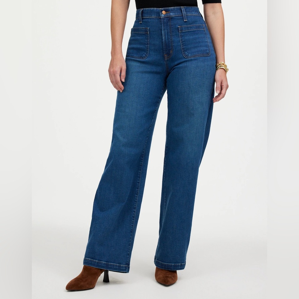 Madewell Emmett Wide Leg Patch Pocket Edition Full Length Jeans Curvy 27